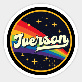 Iverson // Rainbow In Space Vintage Style Sticker